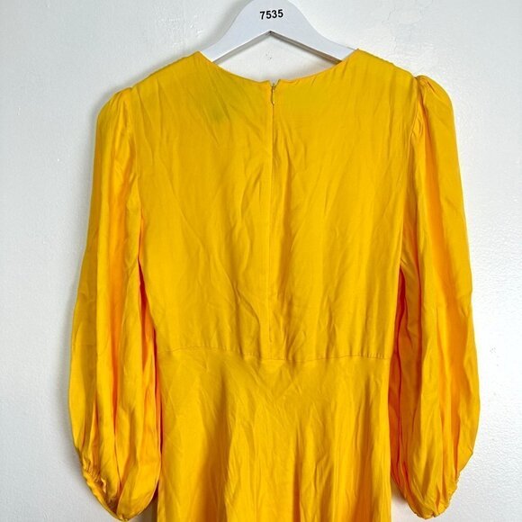 FARM RIO Cutout Piped Ring Midi Dress in Yellow Size Small - Picture 9 of 16